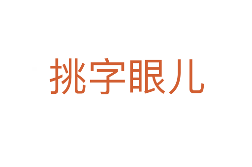 挑字眼儿